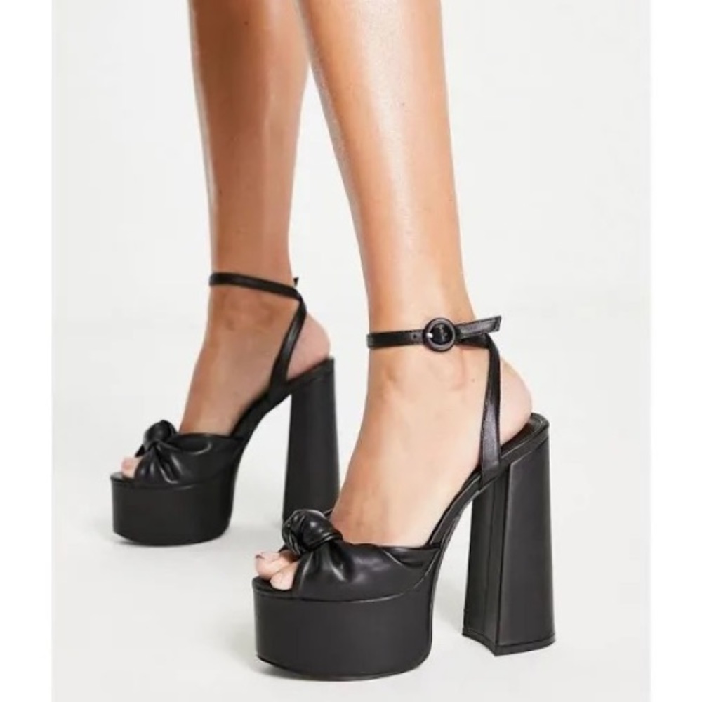 Black platform heels